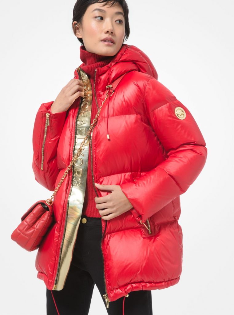 A Quilted Nylon Puffer Jacket